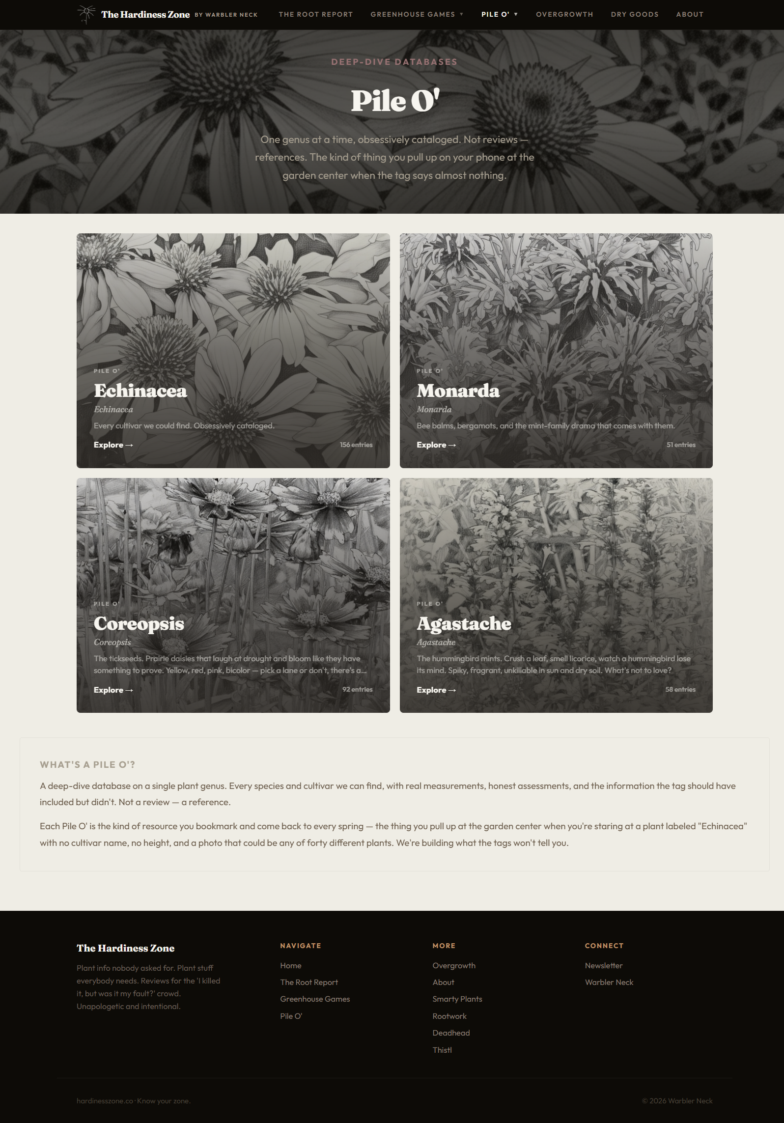 Plant database page