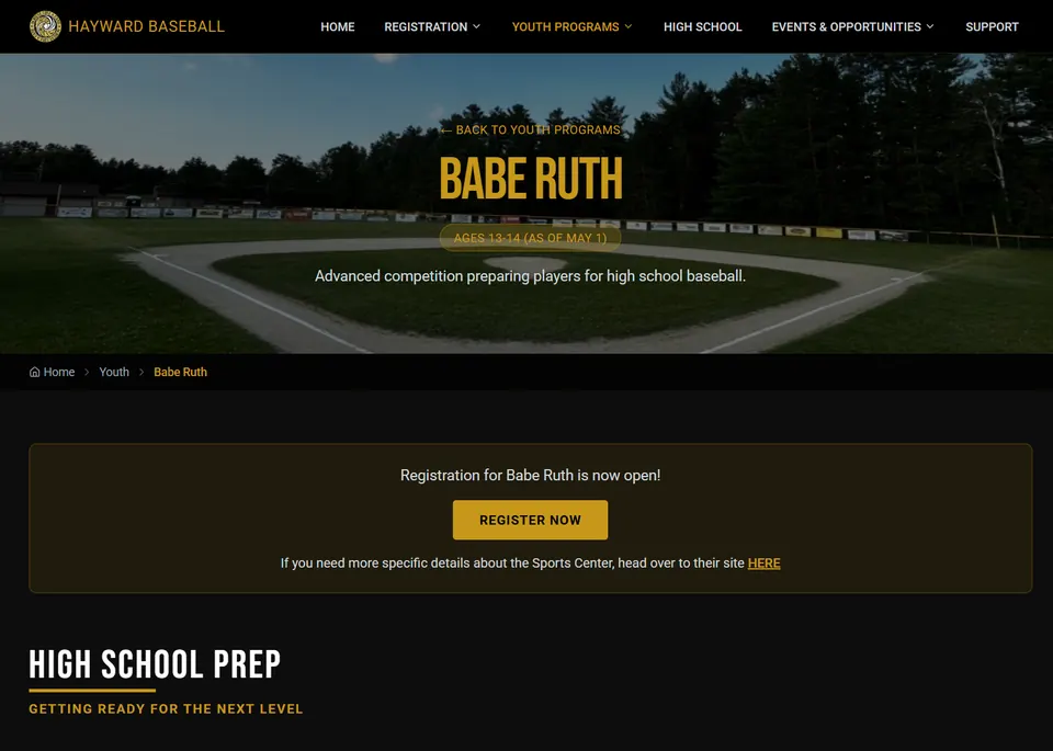 Babe Ruth program