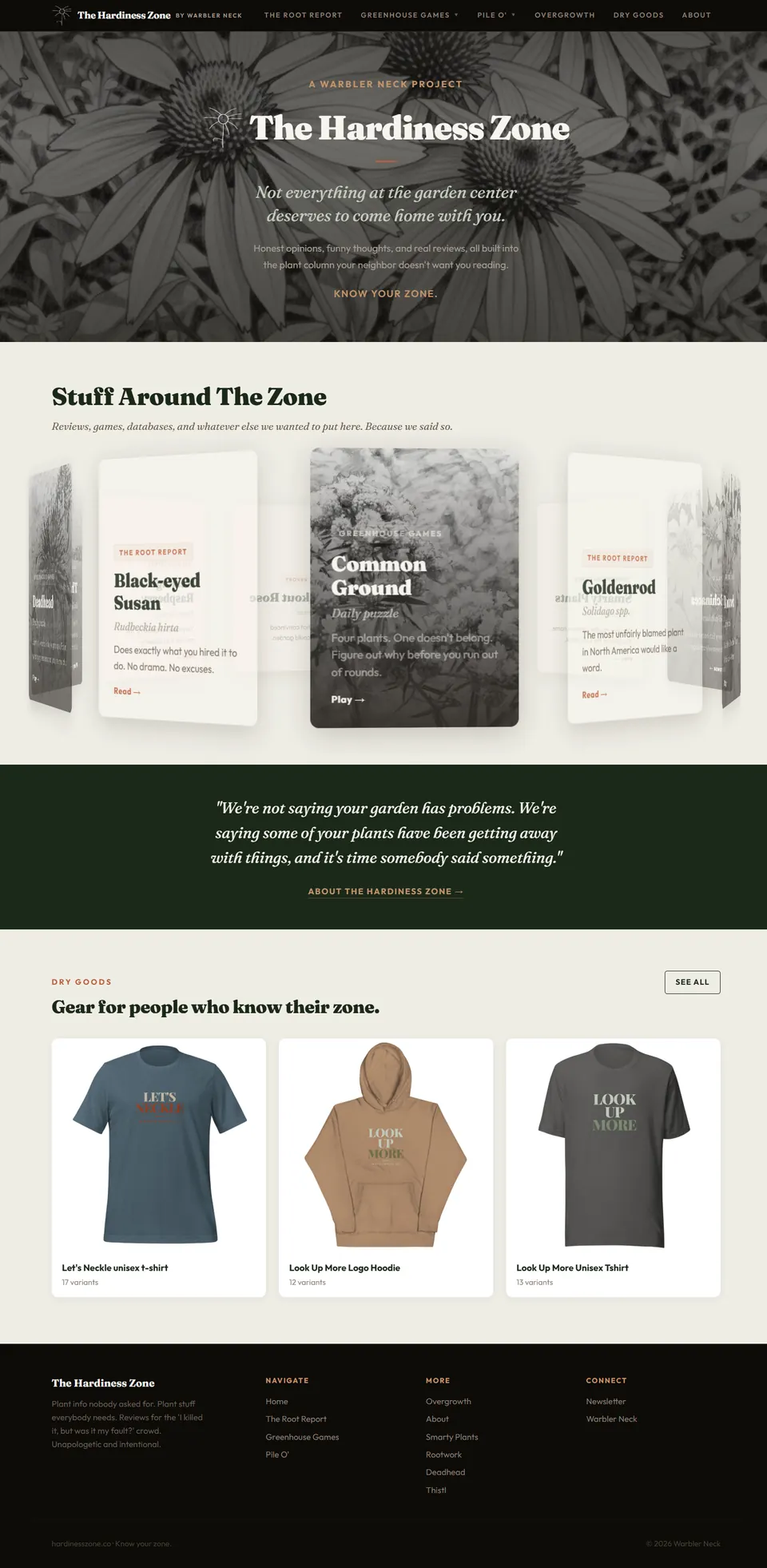 The Hardiness Zone homepage