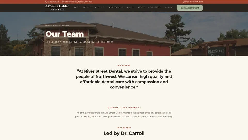 Our Team page